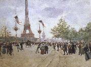cesar franck entrabce to the exposition universelle by jean beraud oil painting on canvas
